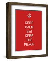 Keep Calm and Keep the Peace-Whoartnow-Framed Giclee Print