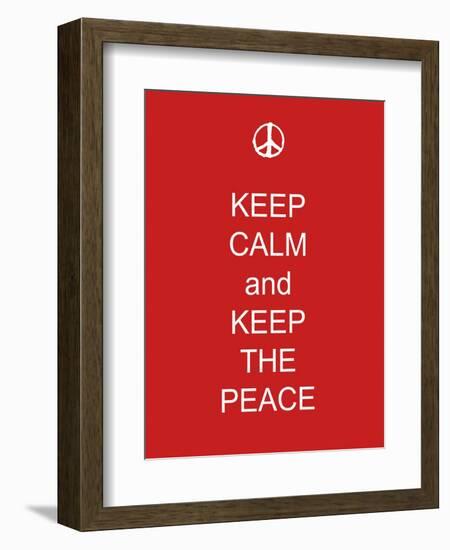 Keep Calm and Keep the Peace-Whoartnow-Framed Giclee Print