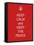 Keep Calm and Keep the Peace-Whoartnow-Framed Stretched Canvas