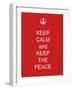 Keep Calm and Keep the Peace-Whoartnow-Framed Giclee Print