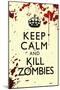 Keep Calm and Kill Zombies Humor-null-Mounted Poster