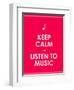 Keep Calm and Listen to Music,Vector Background,Eps10-place4design-Framed Art Print