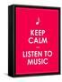 Keep Calm and Listen to Music,Vector Background,Eps10-place4design-Framed Stretched Canvas