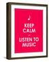 Keep Calm and Listen to Music,Vector Background,Eps10-place4design-Framed Art Print