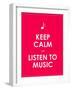 Keep Calm and Listen to Music,Vector Background,Eps10-place4design-Framed Art Print