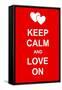 Keep Calm and Love On-prawny-Framed Stretched Canvas