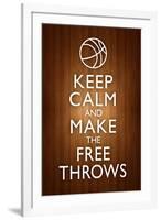 Keep Calm and Make the Free Throws-null-Framed Art Print