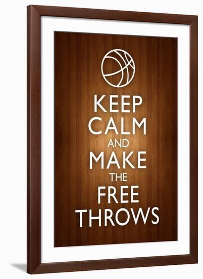 Keep Calm and Make the Free Throws-null-Framed Art Print