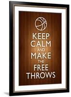 Keep Calm and Make the Free Throws-null-Framed Art Print