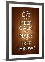 Keep Calm and Make the Free Throws-null-Framed Art Print