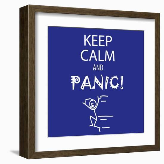 Keep Calm and Panic-Mirage3-Framed Art Print