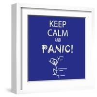 Keep Calm and Panic-Mirage3-Framed Art Print