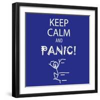 Keep Calm and Panic-Mirage3-Framed Art Print