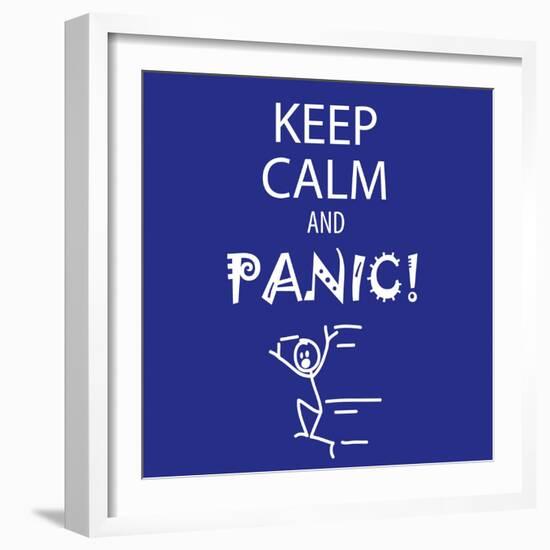 Keep Calm and Panic-Mirage3-Framed Art Print