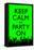 Keep Calm and Party On, Green-null-Framed Stretched Canvas
