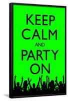 Keep Calm and Party On (Green)-null-Framed Poster