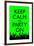 Keep Calm and Party On (Green)-null-Framed Art Print