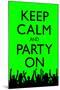 Keep Calm and Party On (Green)-null-Mounted Art Print
