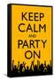 Keep Calm and Party On (Yellow)-null-Framed Stretched Canvas