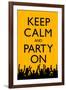 Keep Calm and Party On (Yellow)-null-Framed Art Print