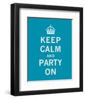 Keep Calm and Party On-The Vintage Collection-Framed Art Print