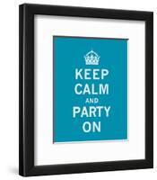 Keep Calm and Party On-The Vintage Collection-Framed Art Print