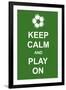 Keep Calm and Play On-prawny-Framed Art Print