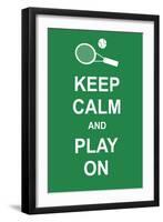 Keep Calm and Play On-prawny-Framed Art Print