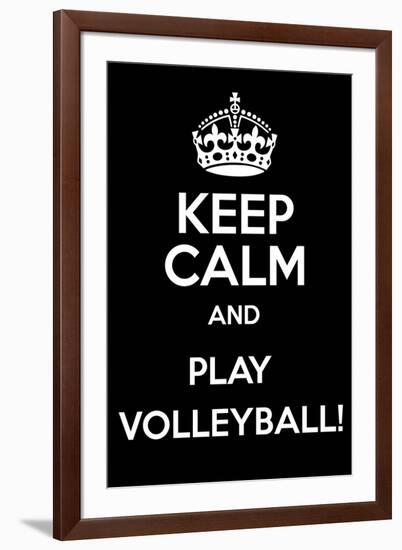 Keep Calm and Play Volleyball-Andrew S Hunt-Framed Art Print