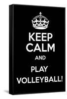 Keep Calm and Play Volleyball-Andrew S Hunt-Framed Stretched Canvas