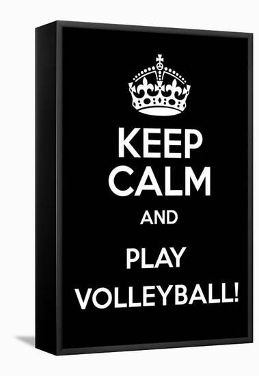 Keep Calm and Play Volleyball-Andrew S Hunt-Framed Stretched Canvas