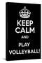 Keep Calm and Play Volleyball-Andrew S Hunt-Stretched Canvas