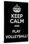 Keep Calm and Play Volleyball-Andrew S Hunt-Stretched Canvas