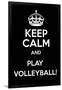 Keep Calm and Play Volleyball-Andrew S Hunt-Framed Art Print