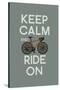 Keep Calm and Ride On-Lantern Press-Stretched Canvas