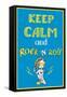 Keep Calm and Rock and Roll , Hand Drawn, Vector Background-naum-Framed Stretched Canvas