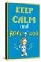 Keep Calm and Rock and Roll , Hand Drawn, Vector Background-naum-Stretched Canvas