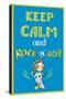 Keep Calm and Rock and Roll , Hand Drawn, Vector Background-naum-Stretched Canvas