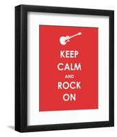 Keep Calm and Rock On (Guitar)-null-Framed Giclee Print