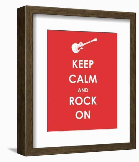 Keep Calm and Rock On (Guitar)-null-Framed Giclee Print