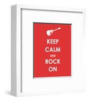 Keep Calm and Rock On (Guitar)-null-Framed Giclee Print