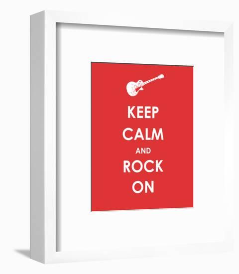 Keep Calm and Rock On (Guitar)-null-Framed Giclee Print