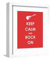 Keep Calm and Rock On (Guitar)-null-Framed Giclee Print