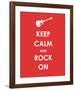 Keep Calm and Rock On (Guitar)-null-Framed Giclee Print