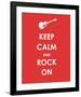 Keep Calm and Rock On (Guitar)-null-Framed Giclee Print