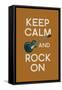 Keep Calm and Rock On-Lantern Press-Framed Stretched Canvas