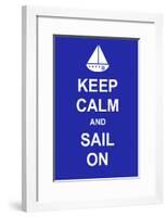 Keep Calm and Sail On-prawny-Framed Art Print