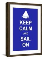 Keep Calm and Sail On-prawny-Framed Art Print