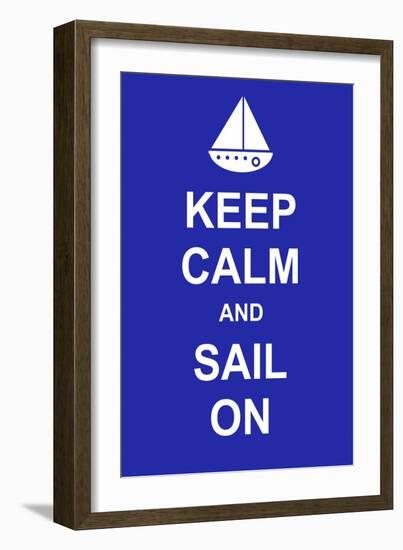 Keep Calm and Sail On-prawny-Framed Art Print