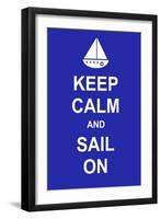 Keep Calm and Sail On-prawny-Framed Art Print